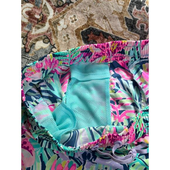 Lily Pulitzer Athletic Summer Shorts Colorful Printed Beach Swim Bottoms - Picture 4 of 7